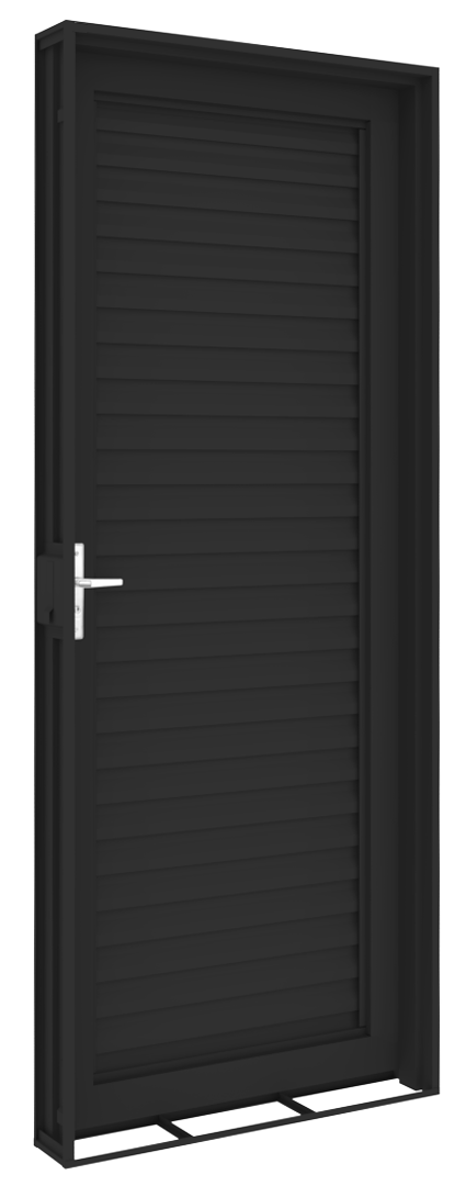 Porta Laminada 80x215 Galvanizada Preta R12