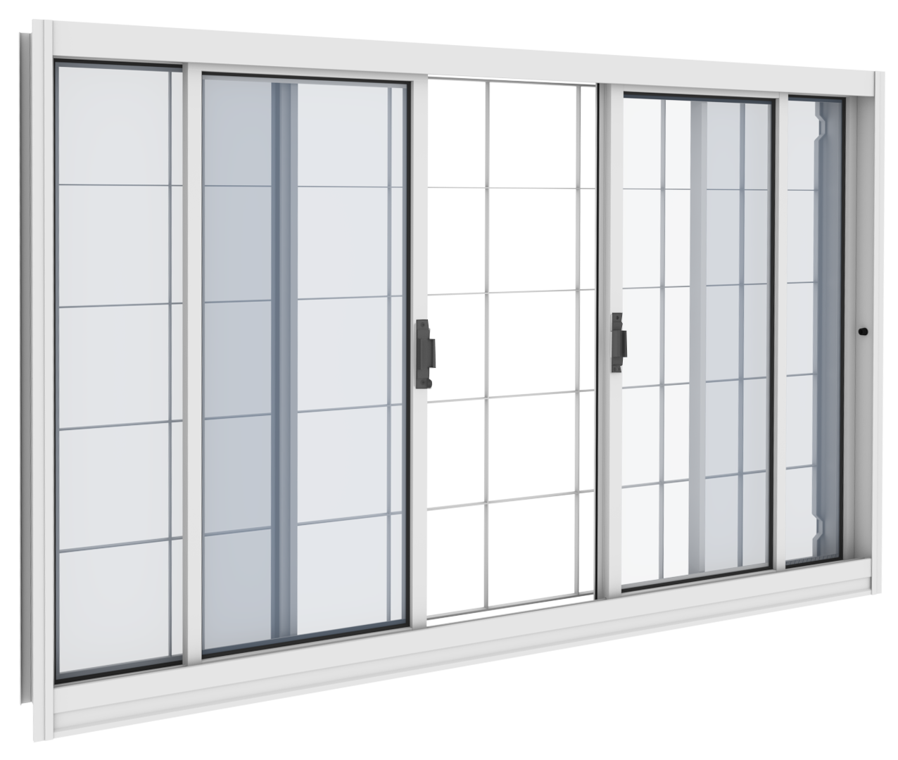 Vitro correr 4 folhas 150x100 Quadriculado Branco R12